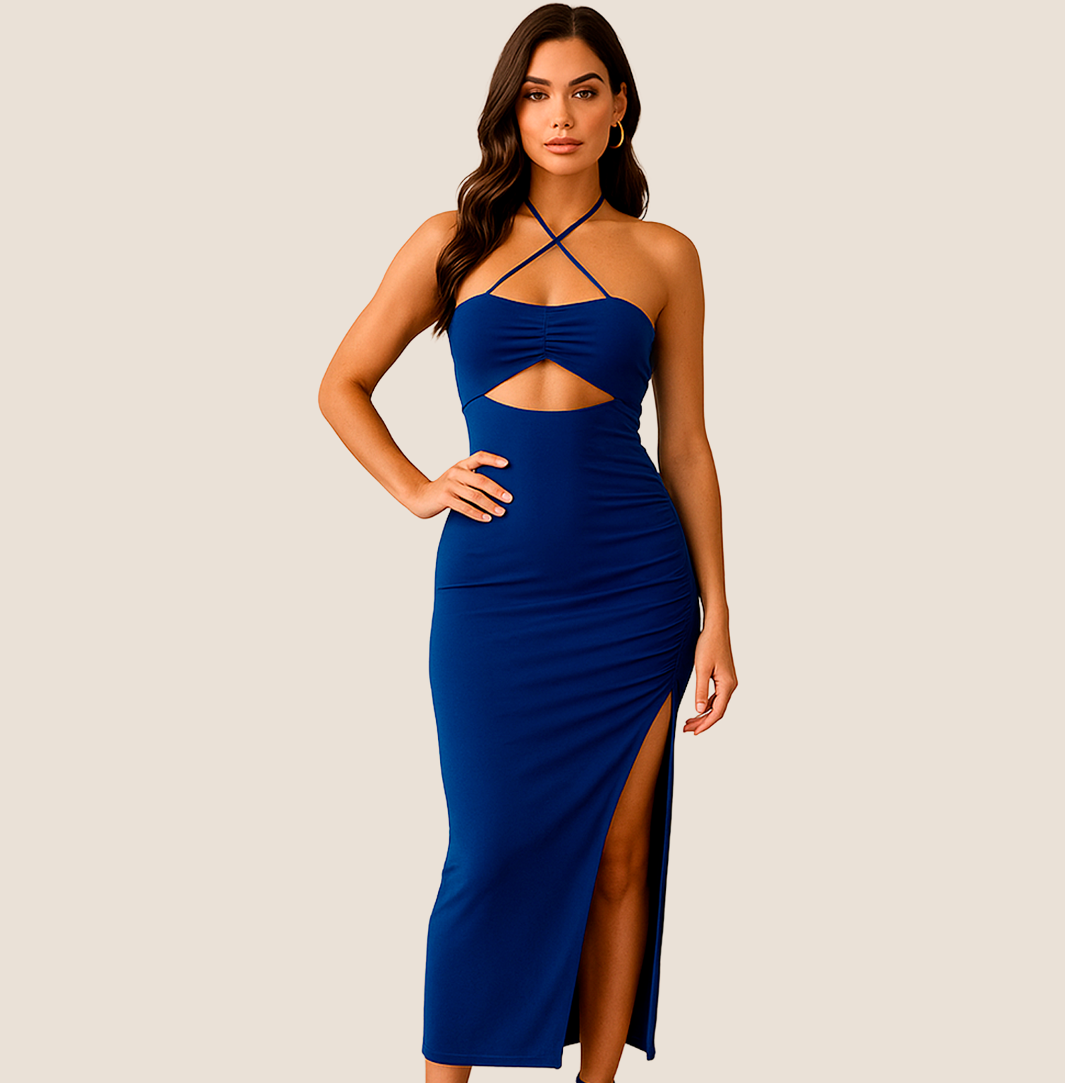 Astra Sapphire Dusk Cutout Dress